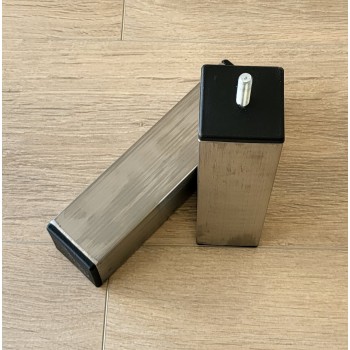 Pieds Inox Carrés Hauteur 20cm|Literie et Matelas dinotte.com